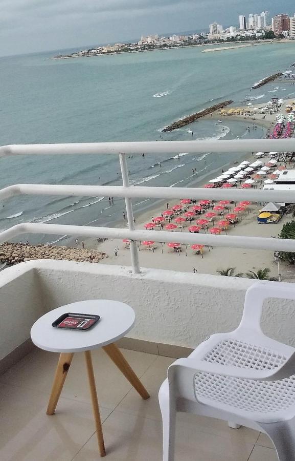 Apartamento , Vista A La Ciudad Antigua Y Playa Cartagena Eksteriør bilde