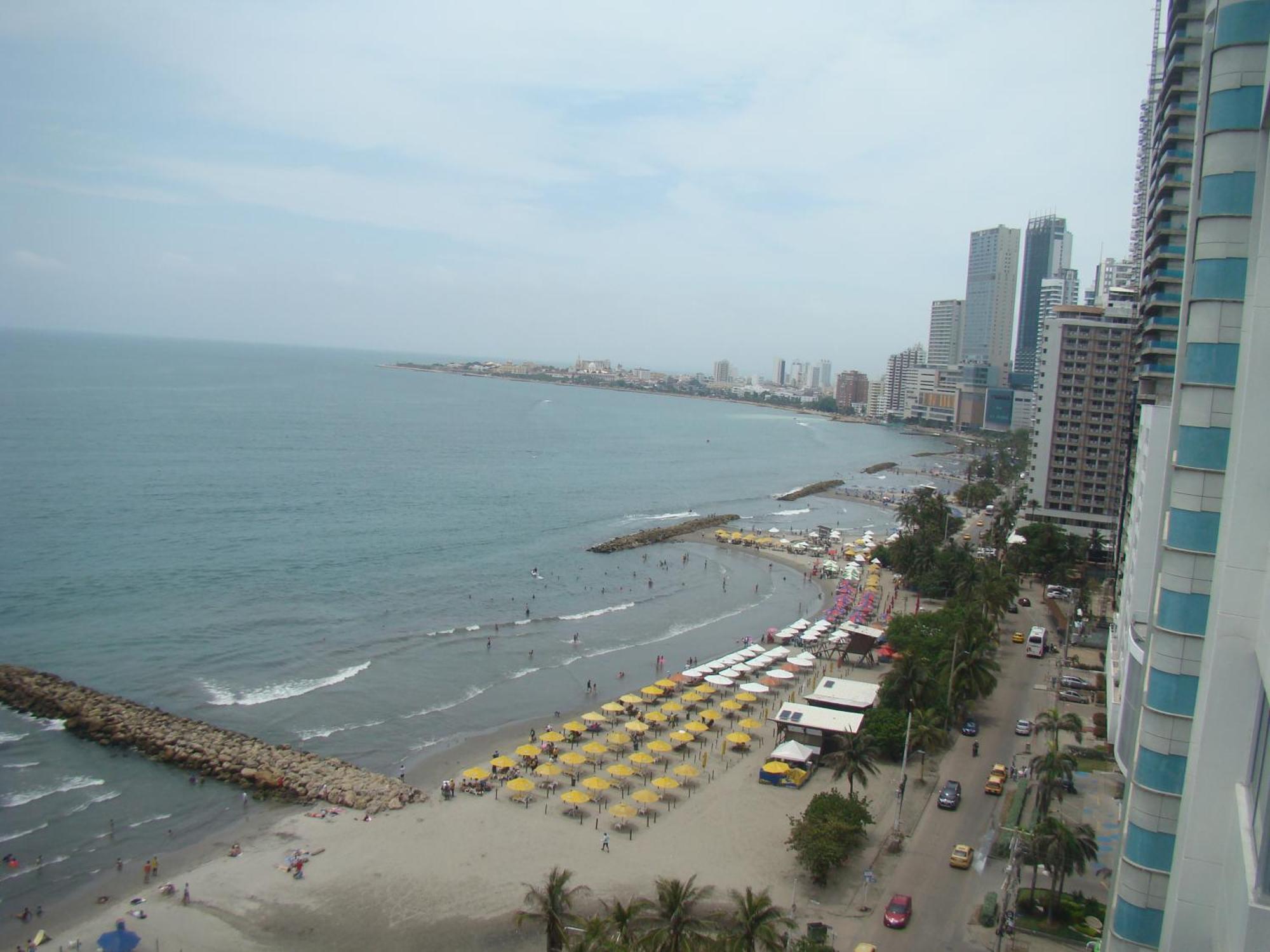 Apartamento , Vista A La Ciudad Antigua Y Playa Cartagena Eksteriør bilde